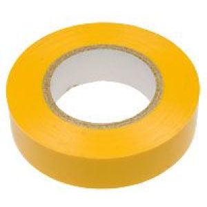 Изолента желтая ПВХ 19х25х0.13мм (KR-09-2202) Лента изоляционная