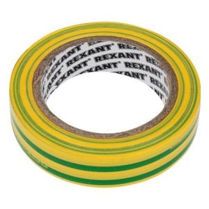 Изолента желто-зеленая ПВХ 19х25х0.13мм (KR-09-2207) Лента изоляционная