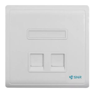 Абонентская розетка SNR, встраиваемая, под модули Keystone, 2 порта