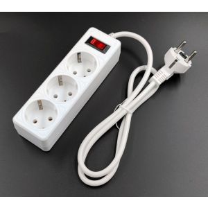 SP3W-518 GARDA Сетевой фильтр 3 розетки, 1,8м, белый
