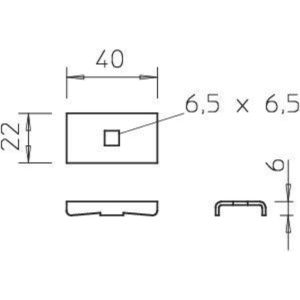 Фиксатор LKS 40 FT гор. цинк OBO 6221084