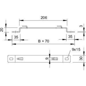 Кронштейн напол./настен. 400мм DBLG 20 400 FT OBO 6015691