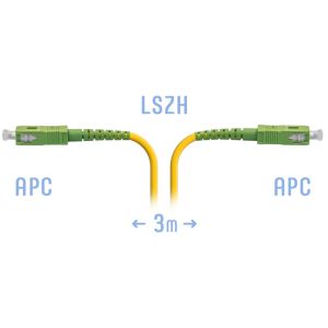 Патчкорд оптический SC/APC SM 3метра