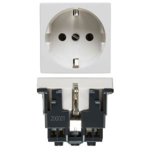 Розетка электрическая 2К+З, белый (200001) Розетка