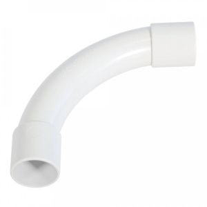 Соединитель угловой D32 белый (Промрукав) (PR13.0467) Соединитель угловой