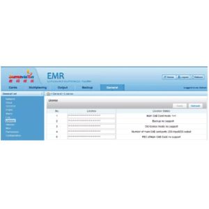 Лицензия на дополнительные четыре потока QAM модуляции для карты C518