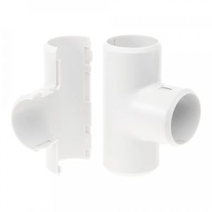 Тройник разборный белый D20 мм (PR13.02454) Тройник
