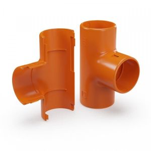 Тройник разборный оранжевый D25 мм (PR13.02486) Тройник