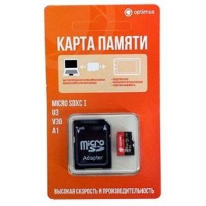 MicroSDXC 256Gb (Optimus) Карта памяти microSDXC, 256 ГБ, Class 10