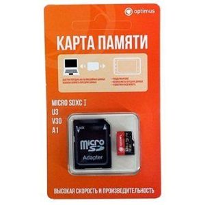 MicroSDXC 128Gb (Optimus) Карта памяти microSDXC, 128 ГБ, Class 10
