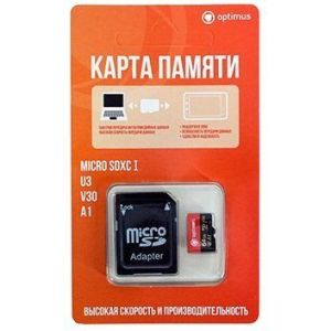 MicroSDXC 64Gb (Optimus) Карта памяти microSDXC, 64 ГБ, Class 10