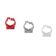 Ecoplast держатель с защелкой для труб D25, АБС, красный (50 шт) (49625-50) Держатель с защелкой для аспирационной системы
