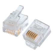 Коннекторы 6P6C (RJ-11) (100шт) (10-0228) Телефонный разъем 6P6C (RJ-11)
