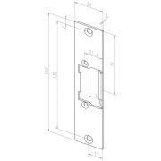Eff-Eff kF(262 02) (-------26202-01) лицевая панель серая Планка, плоская, короткая