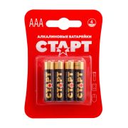 СТАРТ LR03-BL4 (1,5 В, AAA, LR03), упак. 4 шт. БЛИСТЕР Алкалиновые батарейки