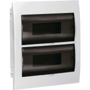 Корпус пластиковый встраиваемый GENERICA ЩРВ-П-24 IP41 черная прозрачная дверь (MKP12-V-24-41-G) Корпус пластиковый