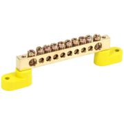 Шина PE «земля» на двух угловых изоляторах ШНИ-8х12-10-У2-Ж (YNN10-812-10C2-K05) Шина на двух угловых изоляторах