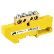 Шина PE «земля» на DIN-изоляторе ШНИ-8х12-4-Д-Ж (YNN10-812-4D-K05) Шина на DIN-изоляторе