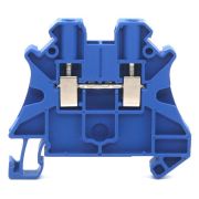 Клемма проходная, винтовой зажим, 4 кв.мм, синяя (TUR-4-BU) Клемма проходная, 2 точки подключения