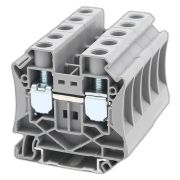 Клемма проходная, винтовой зажим, 16 кв.мм, серая (TUR-16) Клемма проходная, 2 точки подключения