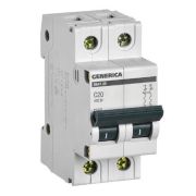 GENERICA ВА47-29 2P C 20А 4,5кА (MVA25-2-020-C) Автоматический выключатель