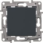 ETIKA выключатель 1-клавишный, скрытой установки, антрацит (672601) Выключатель