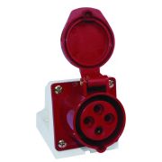 Розетка 124 стационарная 3Р+РЕ 32А 380В IP44 (SQ0602-0005) Розетка