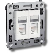 Розетка RJ-45 в стену Avanti двойная белое облако (4400294) Розетка компьютерная