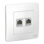 BLANCA розетка RJ45, 2-местная, кат. 5Е, скрытой установки, белый (BLNIS045451) Розетка компьютерная