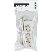 Удлинитель У03 3 места с заземлением 1,5м 3х1мм2 10А/250В GENERICA (WYP10-10-03-D15-Z-G) Удлинитель