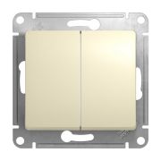 Glossa переключатель проходной 2-клавишный, скрытой установки, механизм, бежевый (GSL000265) Переключатель проходной