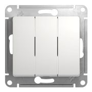 Glossa выключатель 3-клавишный, скрытой установки, механизм, белый (GSL000131) Выключатель