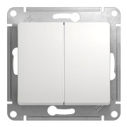 Glossa переключатель проходной 2-клавишный, скрытой установки, механизм, белый (GSL000165) Переключатель проходной