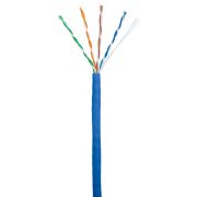 Кабель NETLAN U/UTP 4 пары, Кат.5e (Класс D), 100МГц, одножильный, BC (чистая медь), внутренний, PVC нг(B), синий, 305м