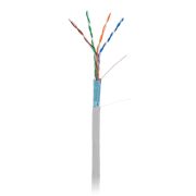 Кабель NETLAN F/UTP 4 пары, Кат.5e (Класс D), 100МГц, одножильный, BC (чистая медь), внутренний, PVC нг(B), серый, 100м