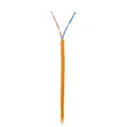 Кабель NETLAN U/UTP 2 пары, Кат.5 (Класс D), 100МГц, одножильный, BC (чистая медь), внутренний, LSZH нг(B)-HF, оранжевый, 305м