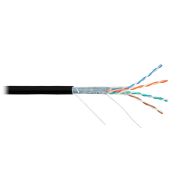 Кабель F/UTP 4 пары, Кат.5e, одножильный, медный, 0,50мм, внутр./внеш., LSZH -40С , черный, 305м