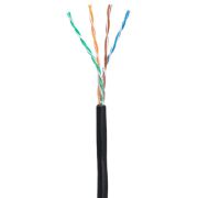Кабель NETLAN U/UTP 4 пары, Кат.5e (Класс D), 100МГц, одножильный, BC (чистая медь), внешний, PE до -40C, черный, 100м