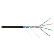 Кабель NIKOLAN F/UTP 4 пары, Кат.5e (Класс D), тест по ISO/IEC, 100МГц, одножильный, BC (чистая медь), 24AWG (0,50мм), внешний, PE до -60С, 305