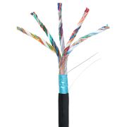 Кабель NETLAN F/UTP 25 пар, Кат.5 (Класс D), 100МГц, одножильный, BC (чистая медь), внешний, PE до -40C, черный, 305м