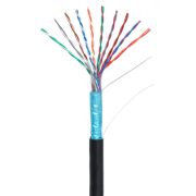 Кабель NETLAN F/UTP 10 пар, Кат.5 (Класс D), 100МГц, одножильный, BC (чистая медь), внешний, PE до -40C, черный, 305м