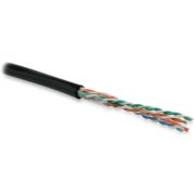 Кабель витая пара, неэкранированный U/UTP, категория 5e, 4 пары(24 AWG), одножильный (solid), внешний, PE, -40°C - +60°C, черный