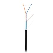 Кабель NETLAN F/UTP 2 пары, Кат.5 (Класс D), 100МГц, одножильный, BC (чистая медь), внешний, PE до -40C, черный, 305м