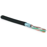 Кабель витая пара U/FTP, кат. 6, 4 пары (23 AWG), одножильный (solid), фольгир. пары, внешний, LSZH нг(А)-HF, -40°C-+75°C, черный