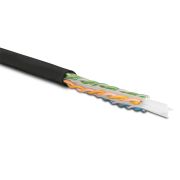 Кабель витая пара U/UTP,кат. 6, 4 пары(23 AWG), одножил.(solid),с разделителем,внешний, LSZH нг(А)-HF, -40°C – +75°C, черный