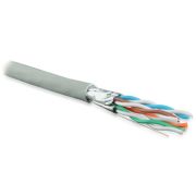 Кабель витая пара, экранир. U/FTP, кат. 6, 4 пары (23 AWG), одножил. (solid), кажд.пара в фольге, LSZH, нг(А)-HF, –20°C–+60°C, серый