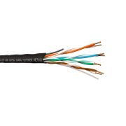 Кабель U/UTP4 cat.5e NETKO, 4 пары 24 AWG BC, с проволочным тросом, PE, outdoor, 305м