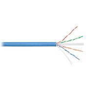 Кабель NIKOLAN U/UTP 4 пары, Кат.6a, одножильный, BC (чистая медь), 23AWG (0,57мм), внутренний, LSZH нг(А)-HFLTx, голубой, 500м