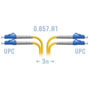Патчкорд оптический LC/UPC SM G.657.A1 Duplex 3 метра