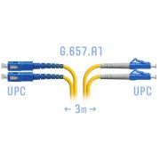 Патчкорд оптический LC/UPC-SC/UPC SM G.657.A1 Duplex 3 метра